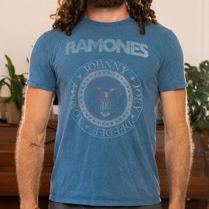 Ramones Naturally Faded Band Graphic TShirt